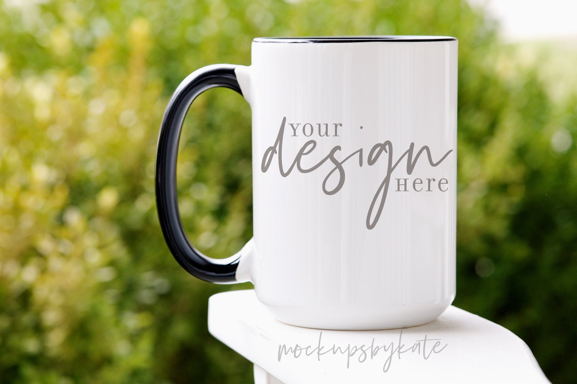 Download White & Black Mug Mockup 15 oz Mug Mockup Cup Mockup | Etsy