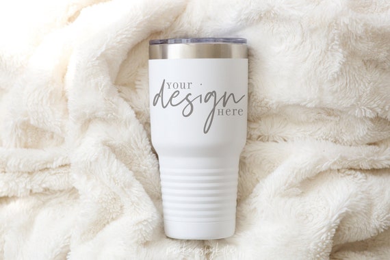 White 30 oz Tumbler JPG Mockup | Polar Camel Tumbler Mock Up | Cozy Tumbler Digital File | Styled Tumbler Stock Photo | Tumbler JPG