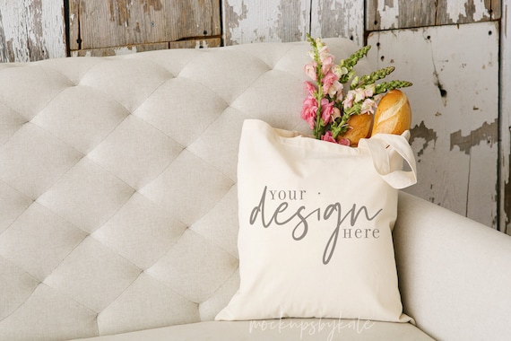 Mother's Day Tote Bag Mockup | Natural Canvas Tote Mockup | Styled Tote Bag Mockup | Styled Stock Photo | Tote Digital File | Tote JPG