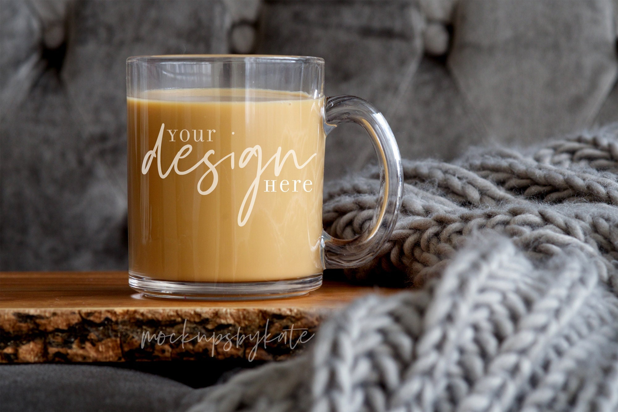 Mother's Day Glass Mug Mockup Clear Glass Mug Mockup Cozy Coffee