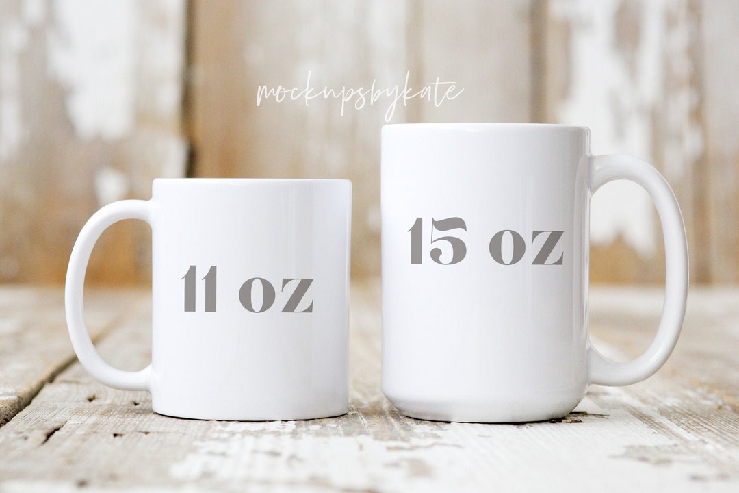 Two Mugs Mockup 11 Oz Mug Mockup 15 Oz Mug Mockup White Mug Mockup Mug ...