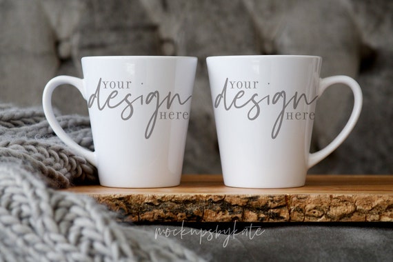 Mother's Day Latte Mug Mockup | 12 oz Latte Mug Mockup | Two White Mugs Mockup | Styled Mug Mockup | Cozy Mug Digital File | Mug JPG