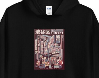日本のストリートユニセックスパーカー、美的シャツ、日本のストリートウェア、日本のTシャツ、アニメTシャツ