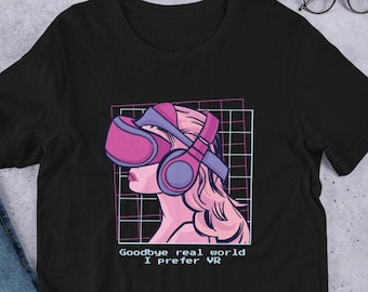 VR lover Short-Sleeve Unisex T-Shirt, VR shirt, virtual reality shirt, gaming t-shirt, gamer t-shirt, video game t-shirt