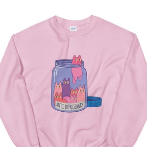 Cat Antidepressant Unisex Sweatshirt, cat sweatshirt, kawaii sweatshirt, kawaii clothing