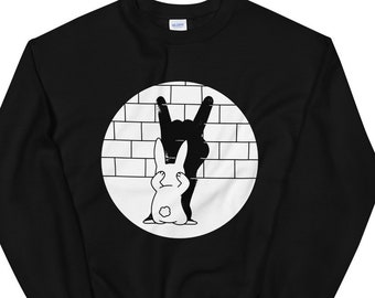 Zabawny cień królika Bluza unisex, zabawna koszulka z króliczkiem, koszulka z króliczkiem