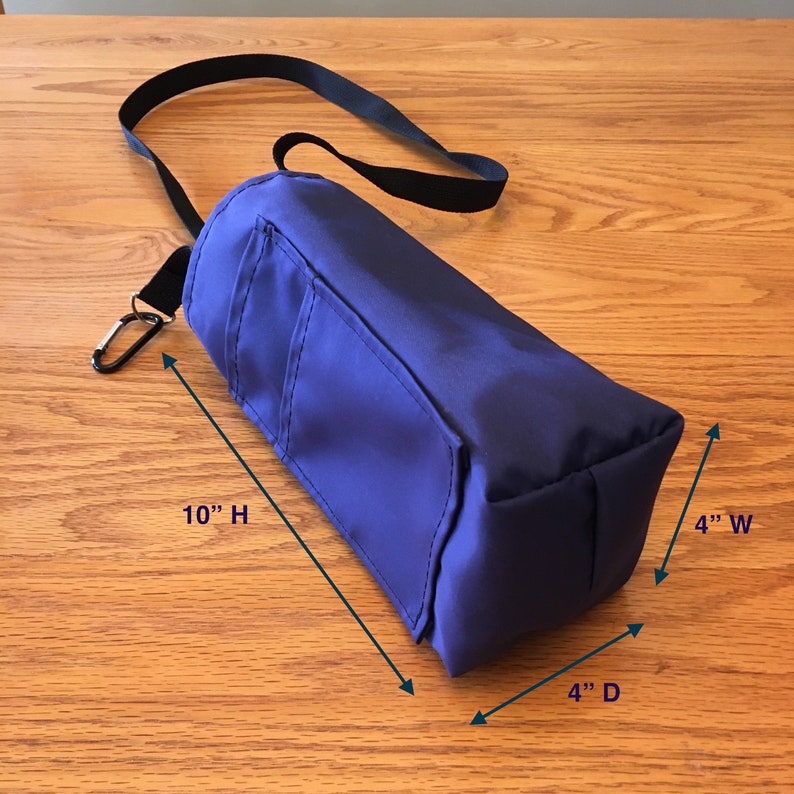Water Bottle Tote With 2 External Pockets Crossbody Strap Etsy