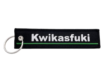 Kwikasfuki - Keychain Jet Tag for Motorcycles, Scooters, Bike, Cars, Backpacks, Gifts, & More