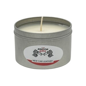 New Car Scented Candle | The Racing Wick | 8oz Tin Can