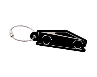 Cybertruck Silhouette Acrylic Keychain Keyring Key Fob