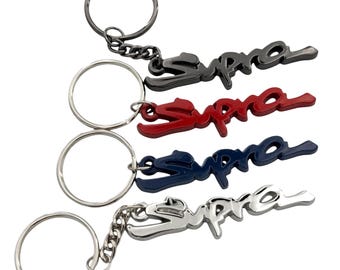 Car Badge Keychain Keyring Compatible with Supra Key Fob