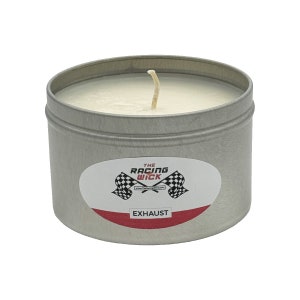 Exhaust Scented Candle | The Racing Wick | 8oz Tin Can