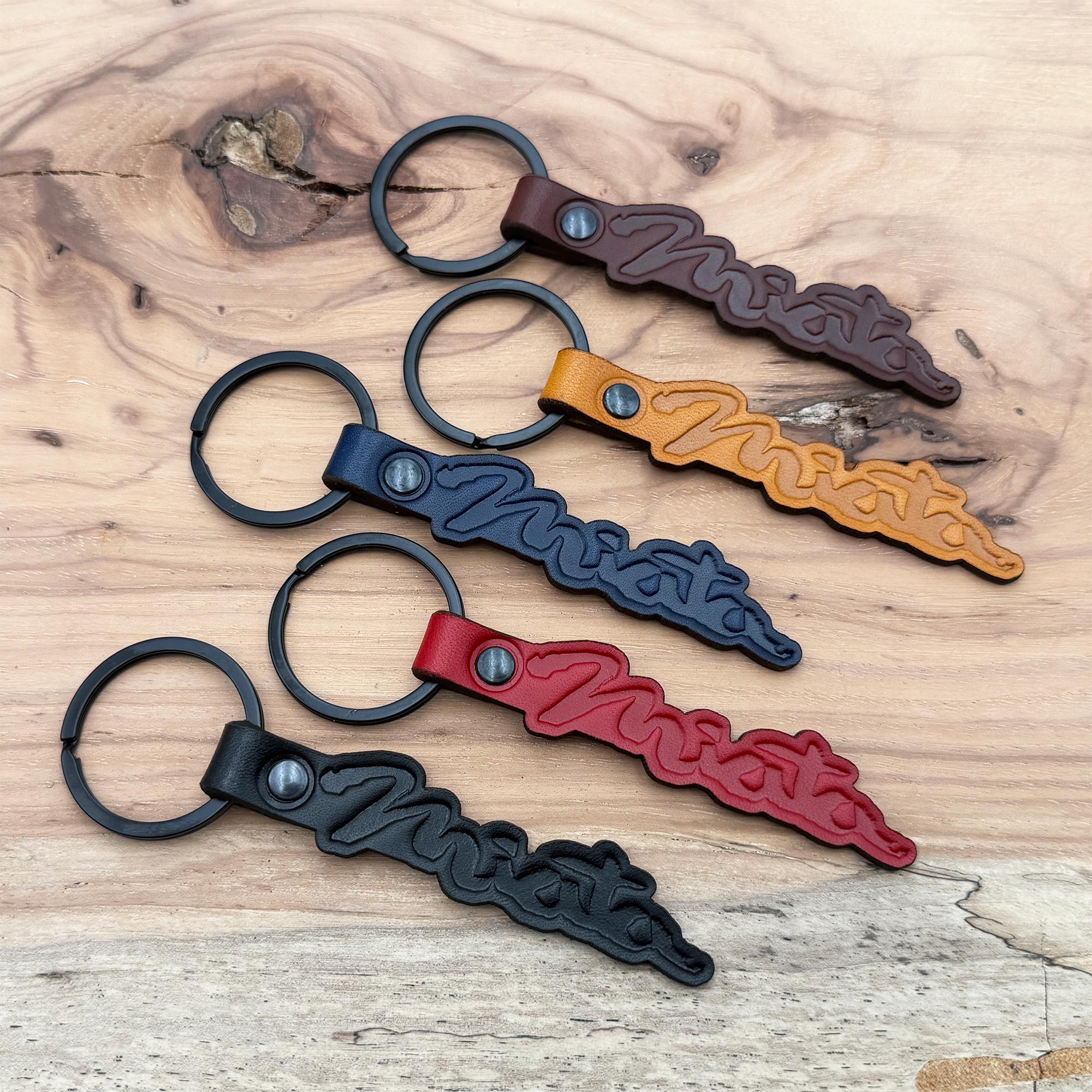 Miata Leather Keychain Keyring - Etsy