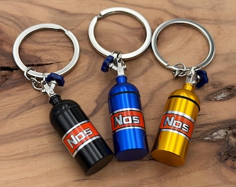 NOS Pill Bottle Keychain | Car Mechanic Gift | Custom