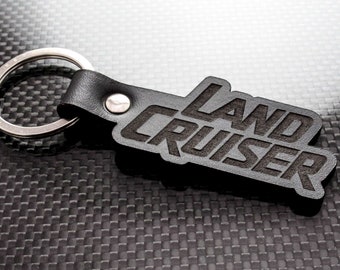 Land Cruiser Handmade Leather Keychain Keyring