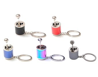 Shifter Keychain - Six Speed Manual Transmission Shift Gearbox Fidget Toy Automotive Part Car Key Ring