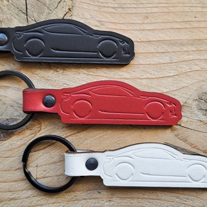 Silhouette Leather Keychain for FT86 GT86 FRS BRZ Key Fob
