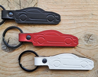 Silhouette Leather Keychain for FT86 GT86 FRS BRZ Key Fob