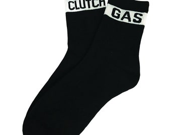 Clutch Gas Mid-Crew Socks (Black)