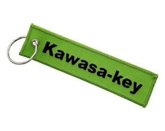 Kawasa-key - Keychain Jet Tag for Motorcycles, Scooters, Bike, Cars, Backpacks, Gifts