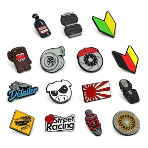 Automotive Race Car Enamel Lapel Pins