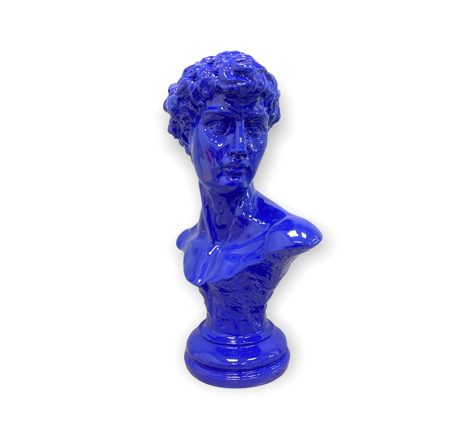 statue Buste en Résine H.55cm Bleue