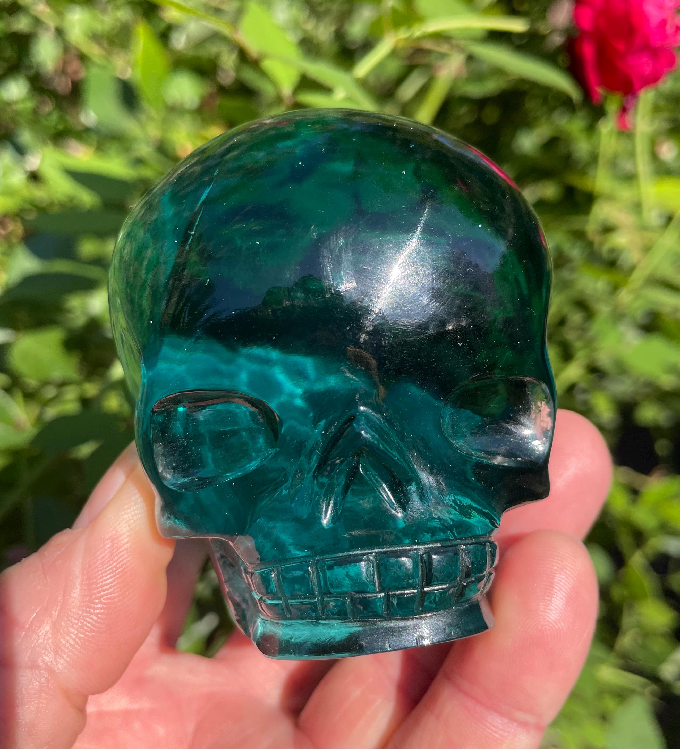Blue obsidian skull - Etsy 日本