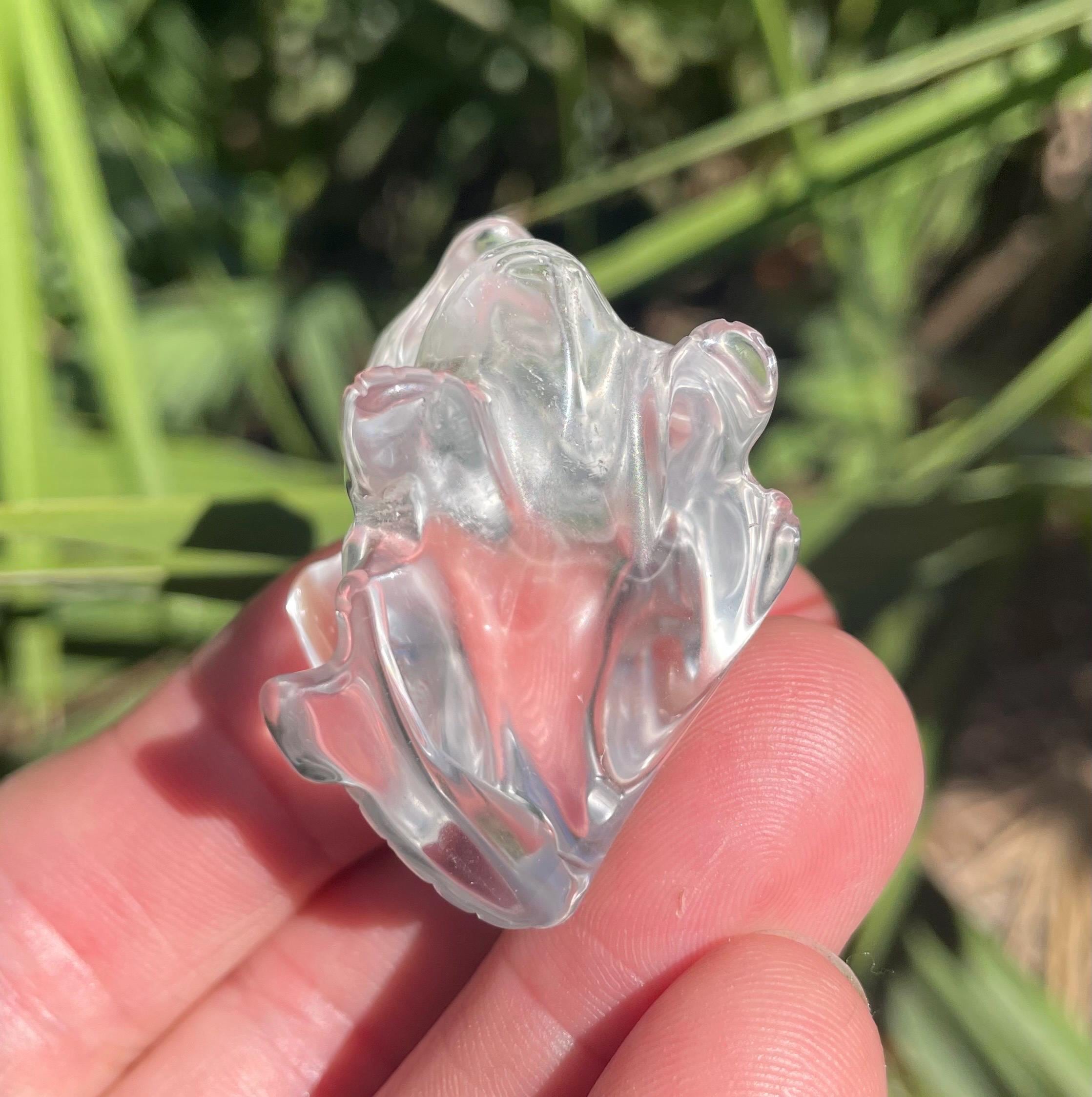 愛らしい小さな透き通ったブラジル産クォーツ彫刻ドラゴン - Etsy 日本
