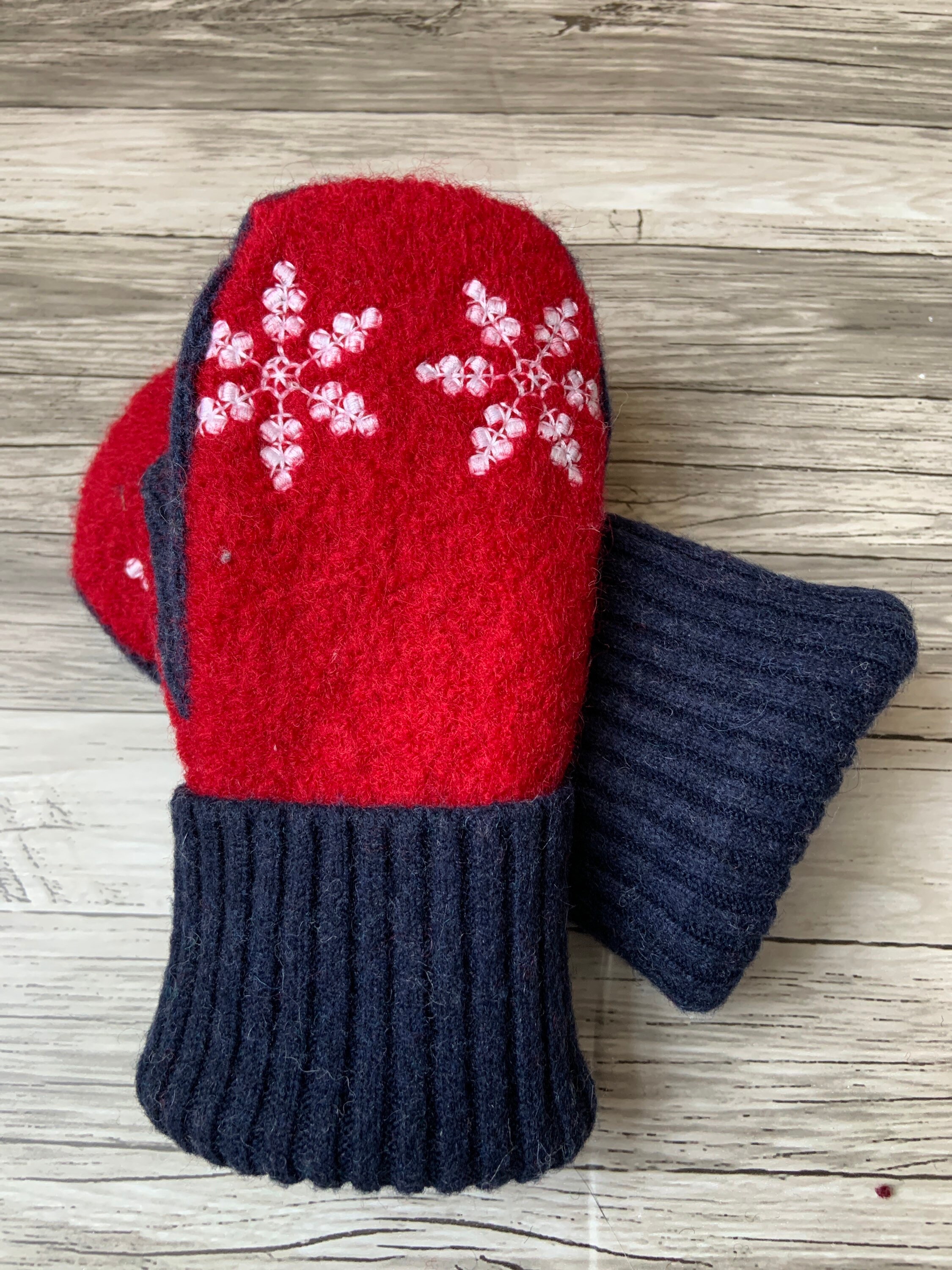Kids Size Small Mittens Felted Wool 