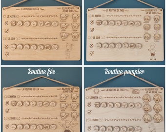 Tableau routine et émotion enfant