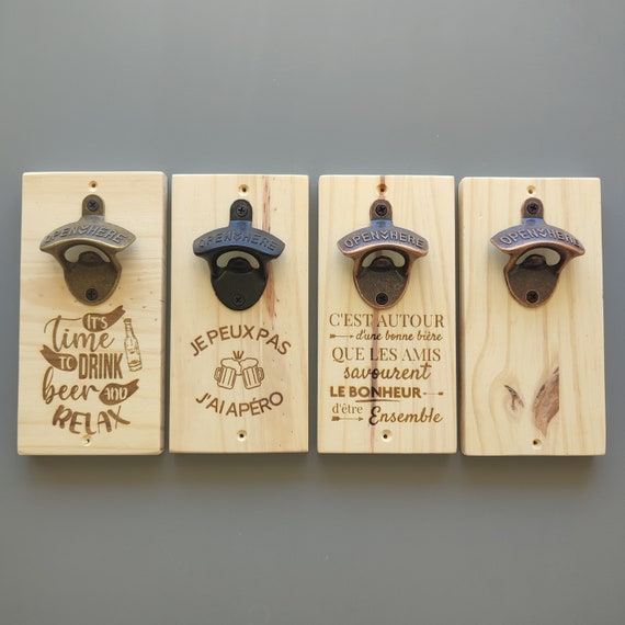 Décapsuleur En Bois Forme Originale - Cadeau Festif Et Drôle Marron 15.2cm