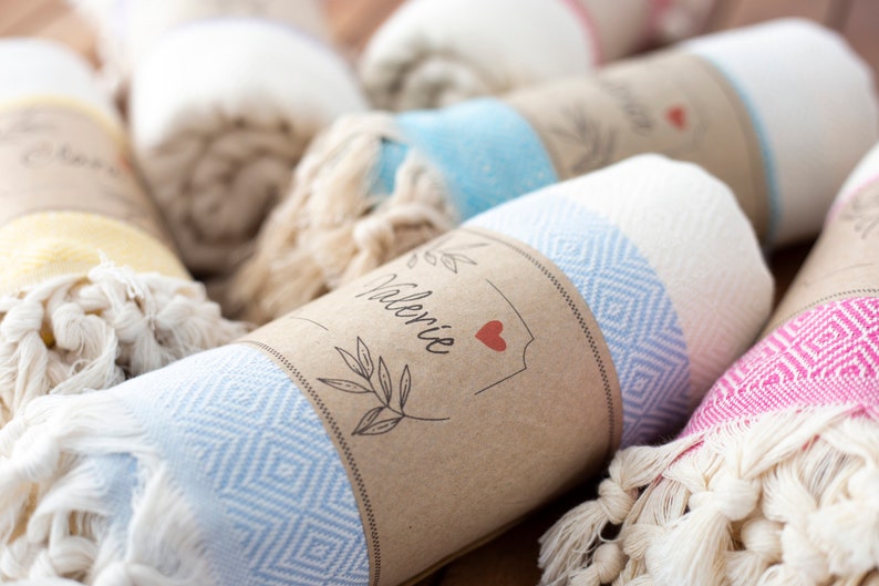 Personalized Beach Towel Wedding Favors Bridesmaid Favors Etsy