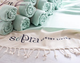 Custom Logo Beach Towel: Corporate Client Closing Gift