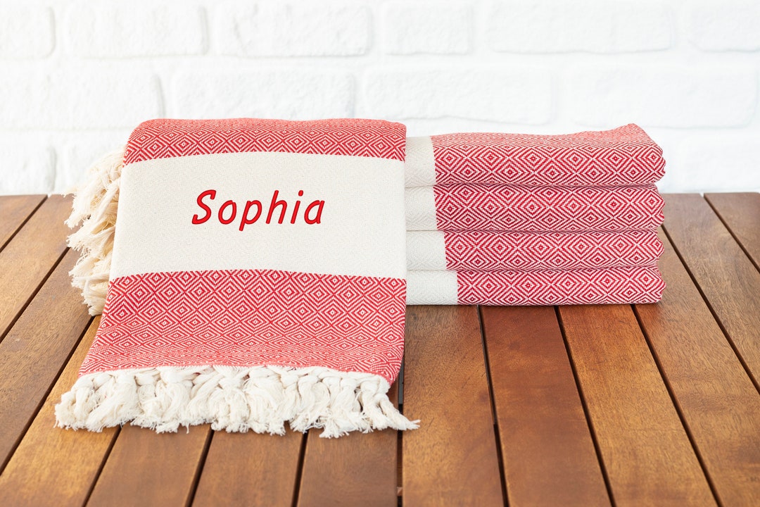 Personalized Wedding Beach Towels Bridesmaid Favors Guest Etsy