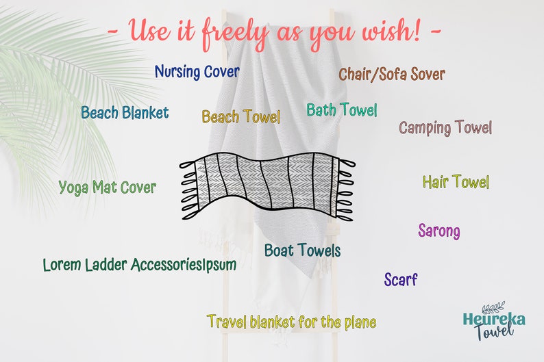 Oversized Towel, Sand Free Beach Towel, Turkish Towel, Sauna Towel, Beach Blanket, Pool, Bathroom 40x70 Inches image 10