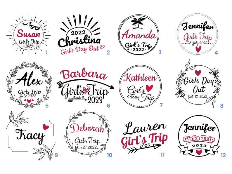 Different patterns for towel personalization