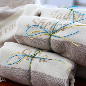 Custom Turkish Beach Towel, Wedding Favor, Bachelorette, Bridesmaid Gifts, Bride Beach Towel, Personalized Beach Towel, Beach Party Gift