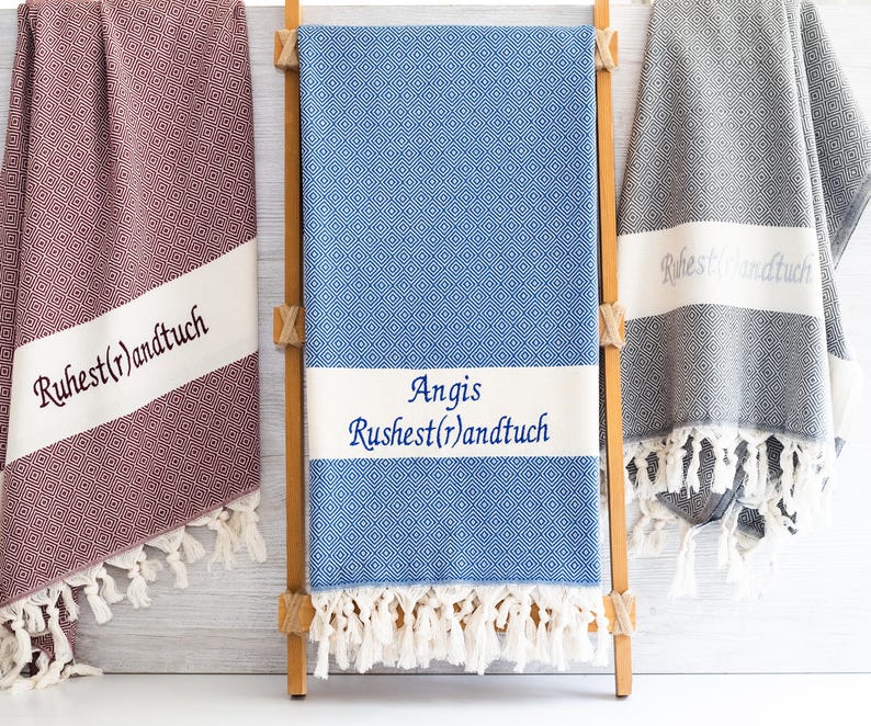 Geschenk zur Rente, Ruhest(r)andtuch Personalisiert, Abschiedsgeschenk Kollege, Saunatuch XXL, Pensionierung imagen 2