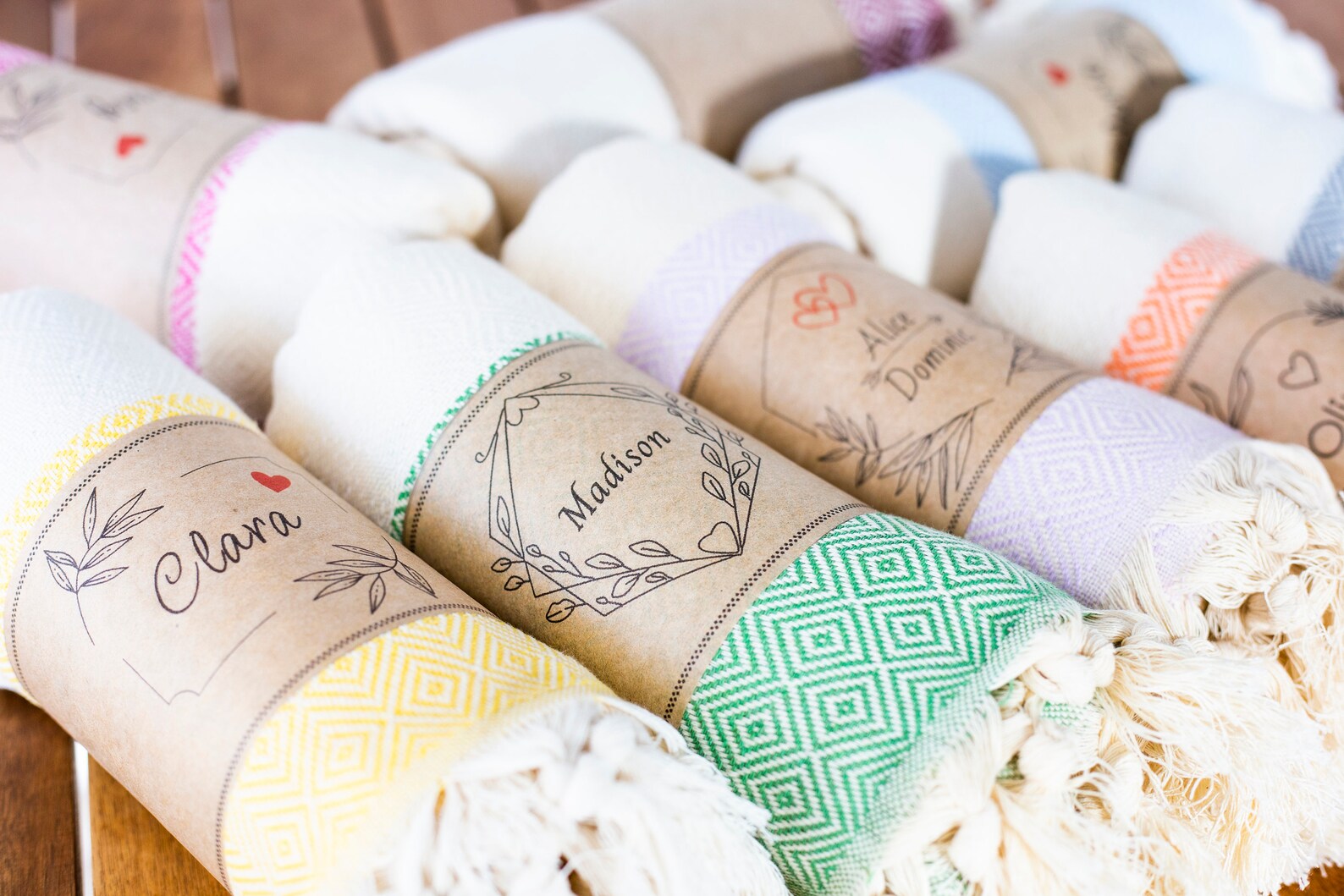 Personalized Beach Towel Wedding Favors Bridesmaid Favors Etsy