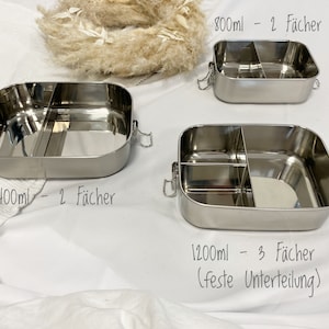 Unterteil / 2 - 3 Fächer Lunchbox Vesperdose Edelstahl / ERSATZTEIL