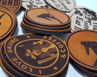 Parche de cuero / Cuero grabado personalizado / Parche de cuero para sombrero / Parche de cuero para sombrero personalizado / Parche de cuero personalizado / Parche de cuero grabado