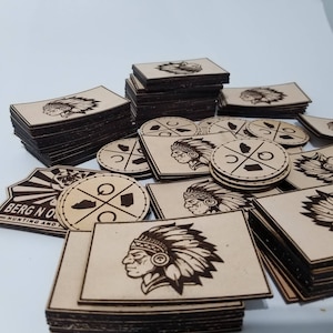 Genuine Leather Patches | Personalized Leather Patch | Custom Logo | Engraved Leather Patch for Hats | Leather Gifts | Company Brand Logo