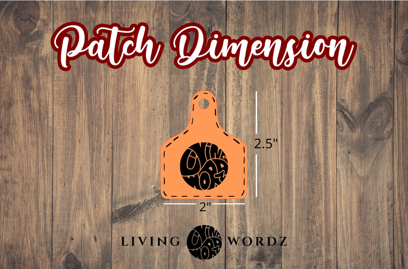 Cattle Tag Leather Patch Custom Cattle Patch Cattle Tag Etsy