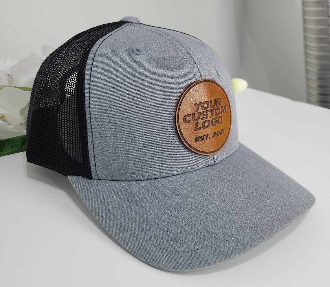 Custom Leather Patch Hats Richardson 112 Snapback Leather Etsy