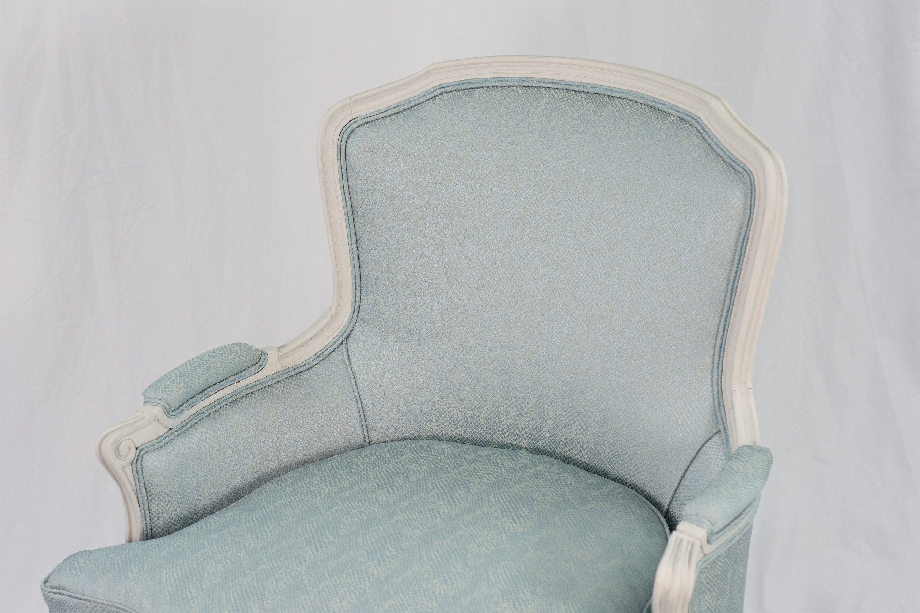 New Scalamandre Upholstery - Circa 1910 Louis XV-Style Carved