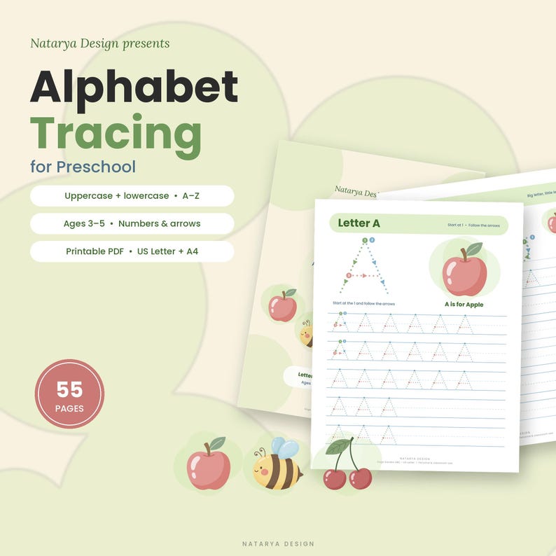 Alphabet Tracing Worksheets Preschool, Printable ABC Letter Tracing ...