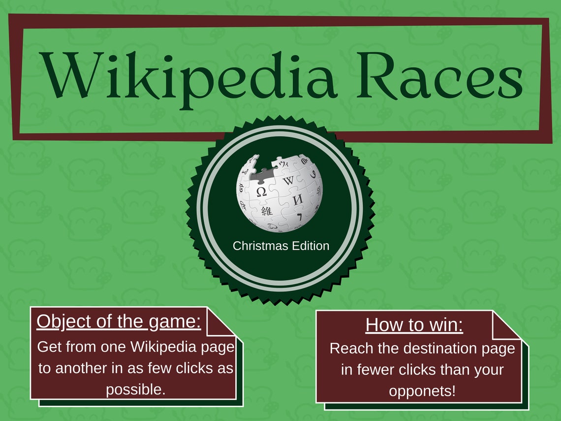 A Wikipedia Christmas | Wikipedia Races | Zoom Game | Printable ...
