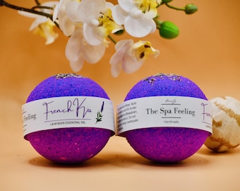 Lavender Bath Bomb, Gift for Her, Gift Girlfriend, Wedding Gift, Gift Mom, Gift Wife, Gift Woman, Spa Gift, Wellness Gift