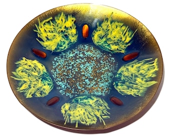 Vintage Edward Star Copper Enamelware Plate