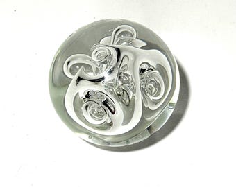 Exceptional Vintage Rollin Karg Bubbles Paperweight